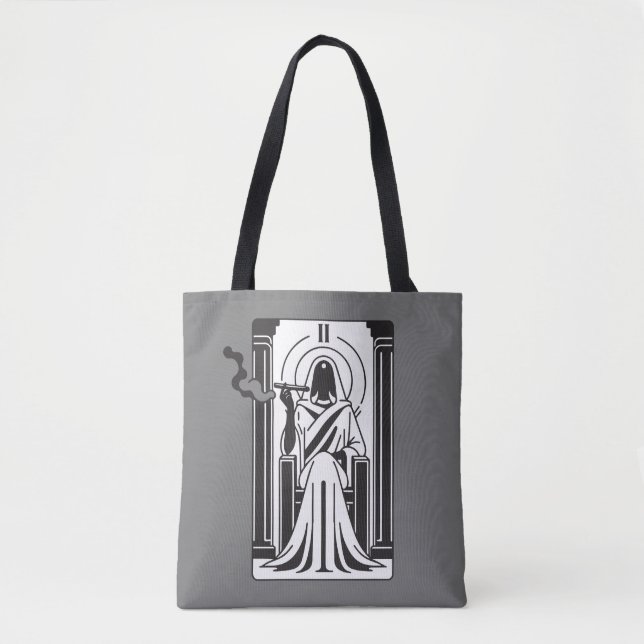 Bolsa Tote Tarot Alta Sacerdotisa Fumo de Maconha Oculto (Frente)