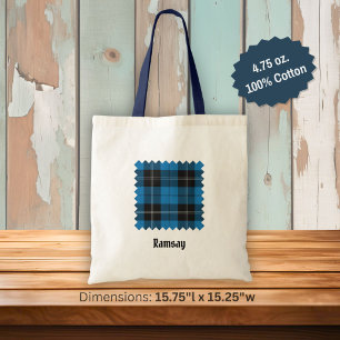 Bolsa Tote Tartan de Caça Azul Clan Ramsay