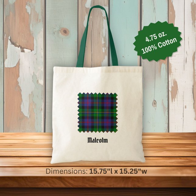 Bolsa Tote Tartan do Clã Malcolm (Criador carregado)