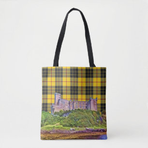Bolsa Tote Tartan do preto do amarelo do castelo de MacLeod