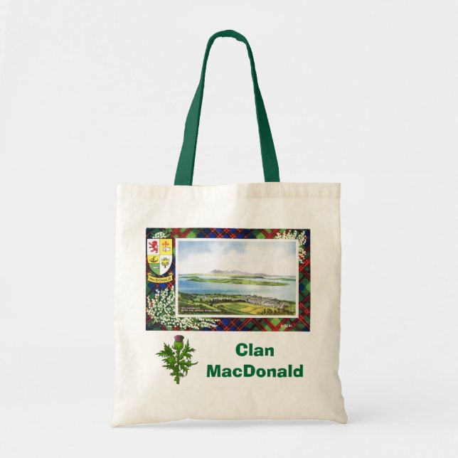 Bolsa Tote Tartan escocês, clã MacDonald, (Frente)