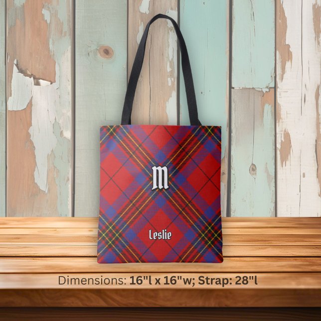 Bolsa Tote Tartan Vermelho Clan Leslie (Criador carregado)