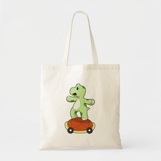 Bolsa Tote Tartaruga com Casca como Skate (Frente)