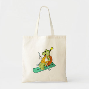 Bolsa Tote Tartaruga como esquiadora com esqui