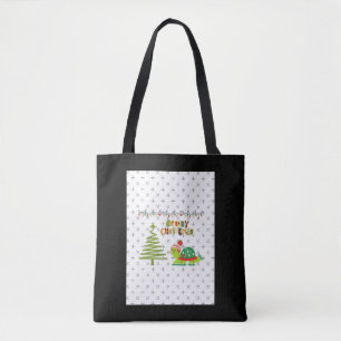 Bolsa Tote tartaruga de natal A-Line Vestida
