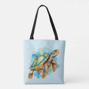 Bolsa Tote Tartaruga de Pintura Cura