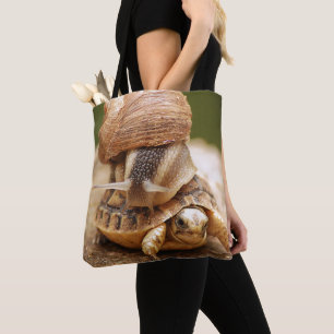 Bolsa Tote Tartaruga do bebê da equitação do caracol