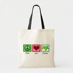 Bolsa Tote Tartaruga do Mar Cónico com Amor pela Paz