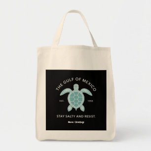 Bolsa Tote Tartaruga do Mar Gráfico Vintage Golfo de Camisa-T