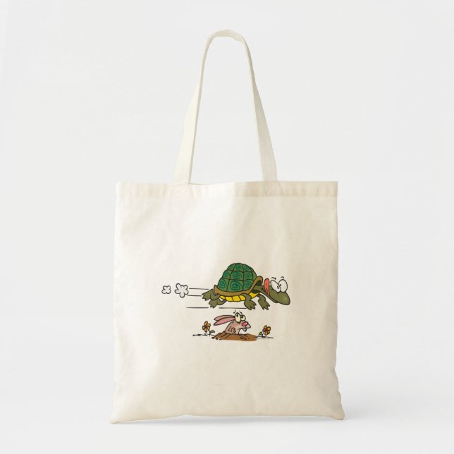 Bolsa Tote tartaruga e desenho animado (Frente)
