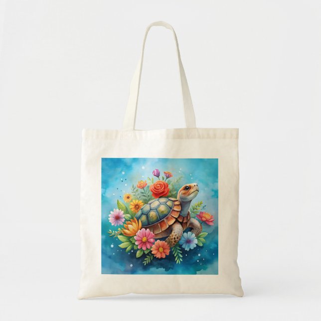 Bolsa Tote Tartaruga Floral (Frente)