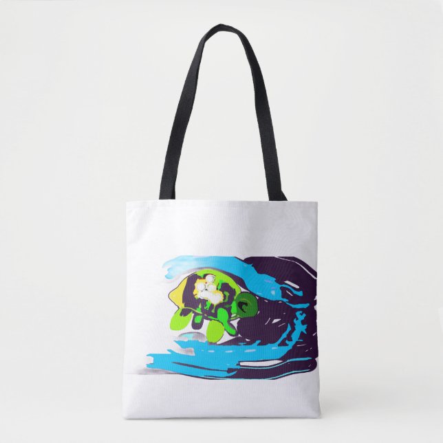 Bolsa Tote Tartaruga Marinha arte  (Frente)