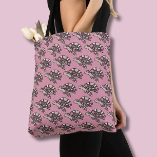 Bolsa Tote Tartaruga marinha rosa fofa
