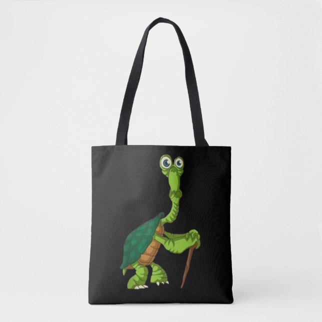 Bolsa Tote Tartaruga Tortoise Aposentada Tartaruga Permanente (Frente)