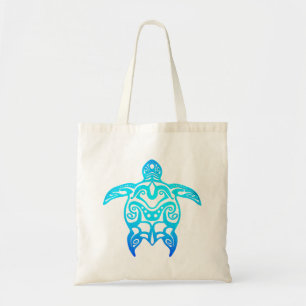 Bolsa Tote Tartaruga tribal do azul de oceano
