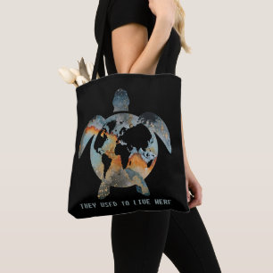 Bolsa Tote Tartarugas Que Costumavam Viver Aqui, Amantes De T