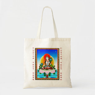 Bolsa Tote Tatuagem branco de Tara do thangka tibetano