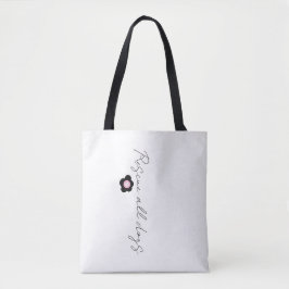 Bolsa Tote Tatuagem de Margarida - Resgate Todos os Cães