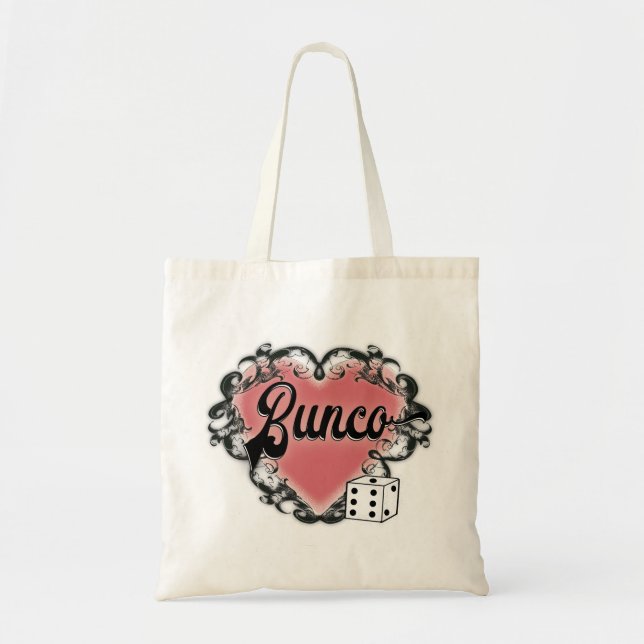 Bolsa Tote tatuagem do coração do bunco (Frente)