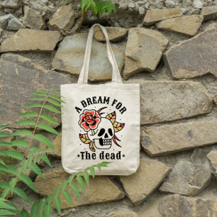 Bolsa Tote Tatuagem do crânio do morto