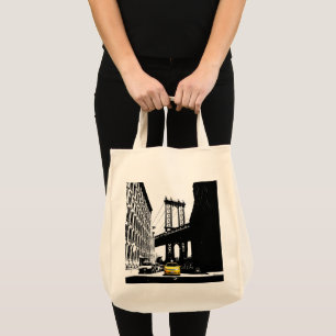 Bolsa Tote Táxi moderno da ponte de Nyc Brooklyn da Nova