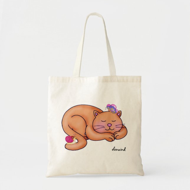 Bolsa Tote - TBA - Saco de Gatinho de dormir doce (Frente)