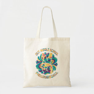 Bolsa Tote Tchau Ensino Médio Olá Escola Superior Tie Dye 