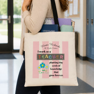 Bolsa Tote Teacher Inspirational Strike - Personalize-o