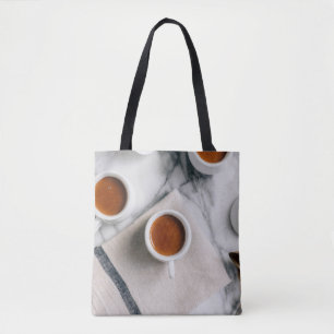 BOLSA TOTE TEACUP DE CERAMIA BRANCA PREENCHIDO COM LÍQUIDO V