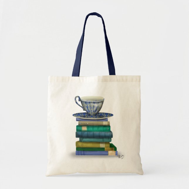 Bolsa Tote Teacup e Livros (Frente)