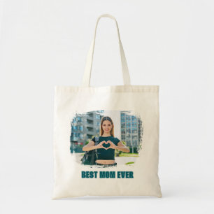 Bolsa Tote Teal All Bonés Best Mãe Ever Foto