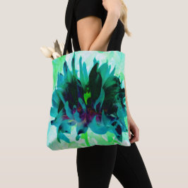 Bolsa Tote Teal e Cactus Negra