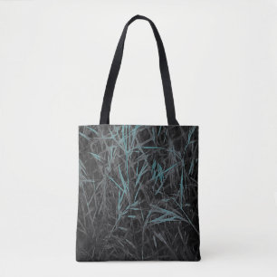 Bolsa Tote Teal, preto e Abstrato Cinza