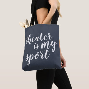 Bolsa Tote Teatro é meu Esporte Gráfico Moderno Simples