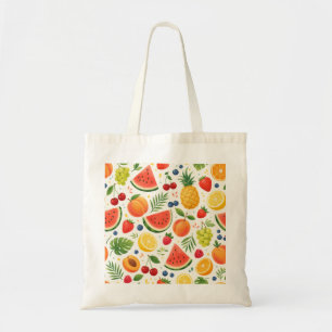 Bolsa Tote Tecido de Padrão de Frutas de Verão   Melancia Tro