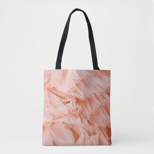 Bolsa Tote Tecido rosa macio em cores pastel. Tecidos  (Frente)