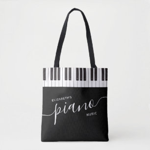 Bolsa Tote Teclas Piano Personalizadas Teclado Música Persona