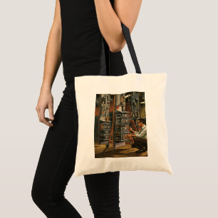 Bolsa Tote Técnico de Rádio Empresarial Vintage Consertando E