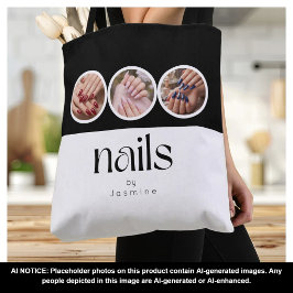 Bolsa Tote Técnico de Unhas Preto e Branco 3 Foto Promocional