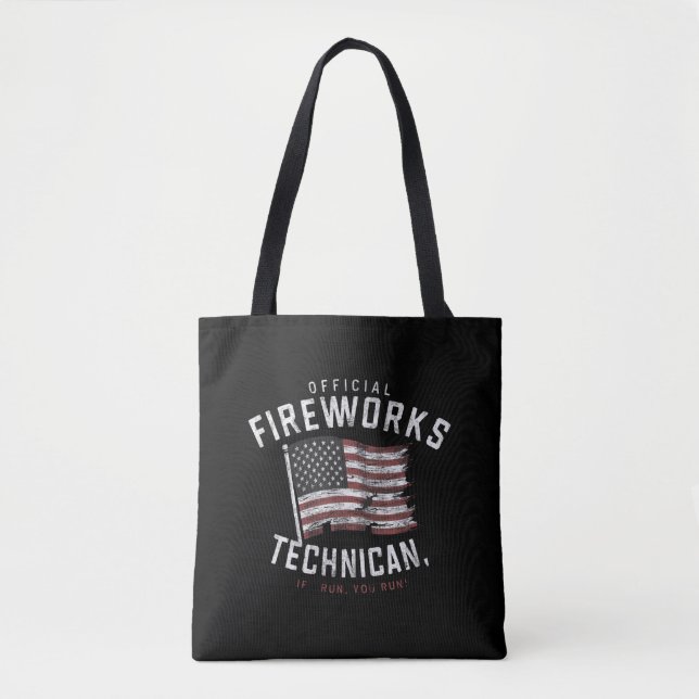 Bolsa Tote Técnico Oficial De Fogos De Artifício Se Eu Correr (Frente)