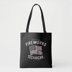 Bolsa Tote Técnico Oficial de Fogos de Artifício Se Eu Corro,