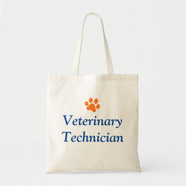 Bolsa Tote Técnico veterinário com impressão alaranjado da (Frente)