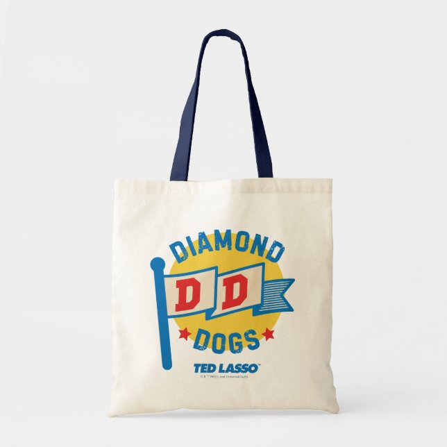 Bolsa Tote Ted Lasso | Gráfico da Pensão de Cães Diamantes (Frente)