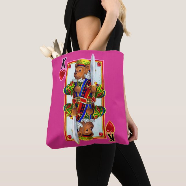 Bolsa Tote Teddy Bear King of Hearts (Close Up)