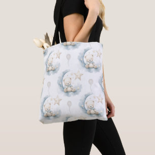 BOLSA TOTE TEDDY BEAR SENTADO À MEIA LUA