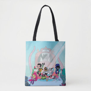 Bolsa Tote Teen Titans Go!   Abordagens De Monstro Não Confir