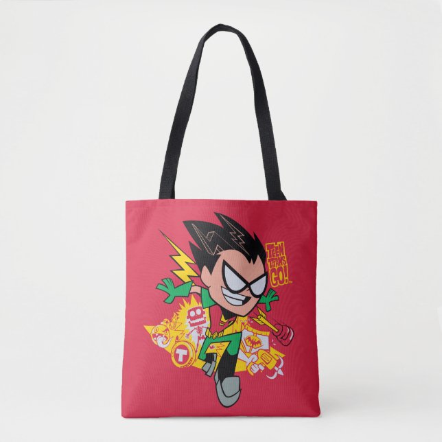 Bolsa Tote Teen Titans Go! | Gráfico Arsenal de Robin (Frente)