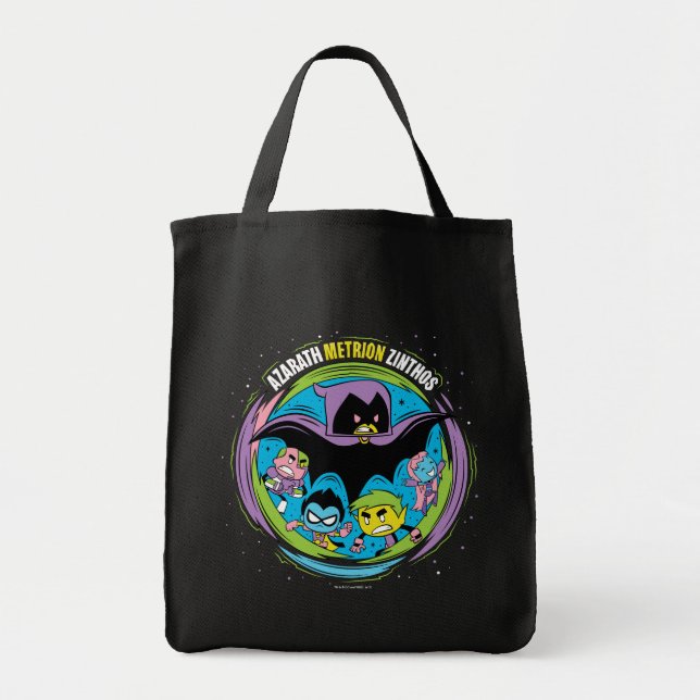 Bolsa Tote Teen Titans Go! | Raven "Azarath Metrion Zinthos" (Frente)