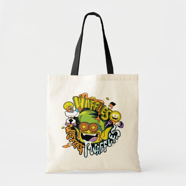 Bolsa Tote Teen Titans Go! | Waffles de Beast Boy (Frente)