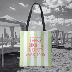 Bolsa Tote Teeny Bikinis & Dirty Martinis Bach Club Stripe